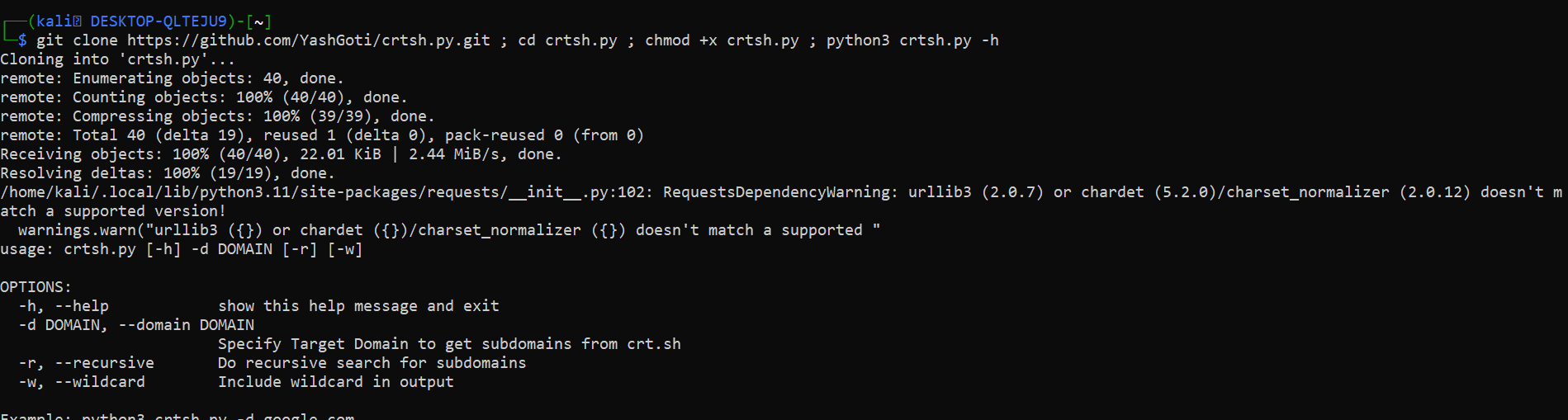 In Master subdomain hunting part 2.  we will see the Installation of CRTsh command line tool for kali linux, ubuntu and etc.  