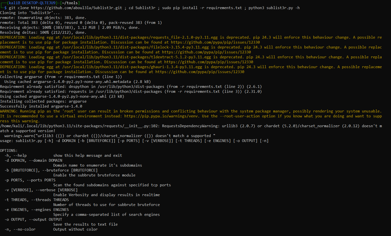 In Master subdomain hunting part 2.  we will see the Installation of Sublist3r for kali linux, ubuntu and etc.  