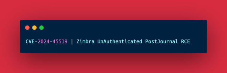 CVE-2024-45519 | Zimbra UnAuthenticated PostJournal RCE